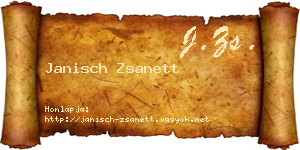 Janisch Zsanett névjegykártya